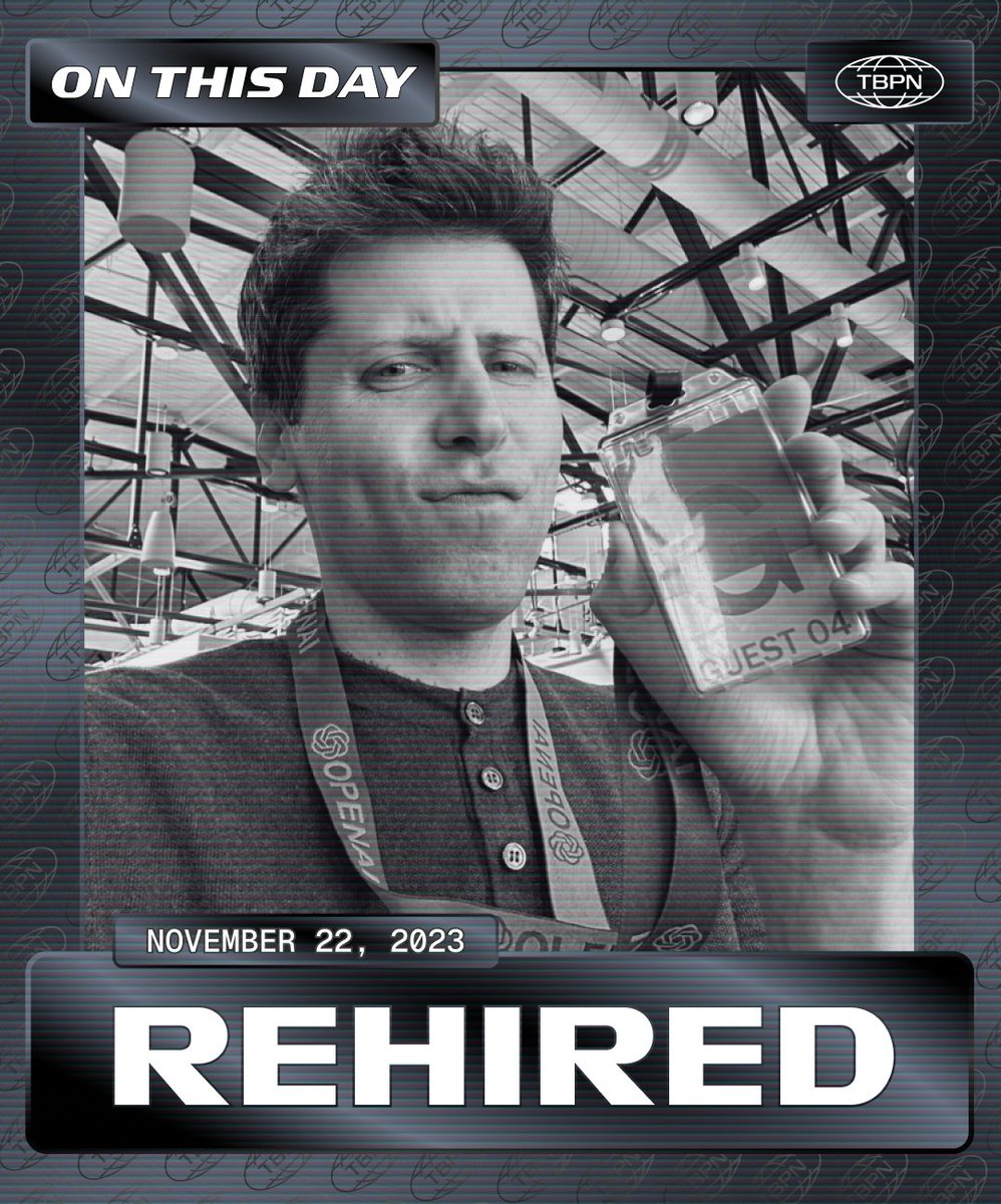 ON THIS DAY: @sama was rehired at OpenAI https://t.co/NcCjhbPeK2