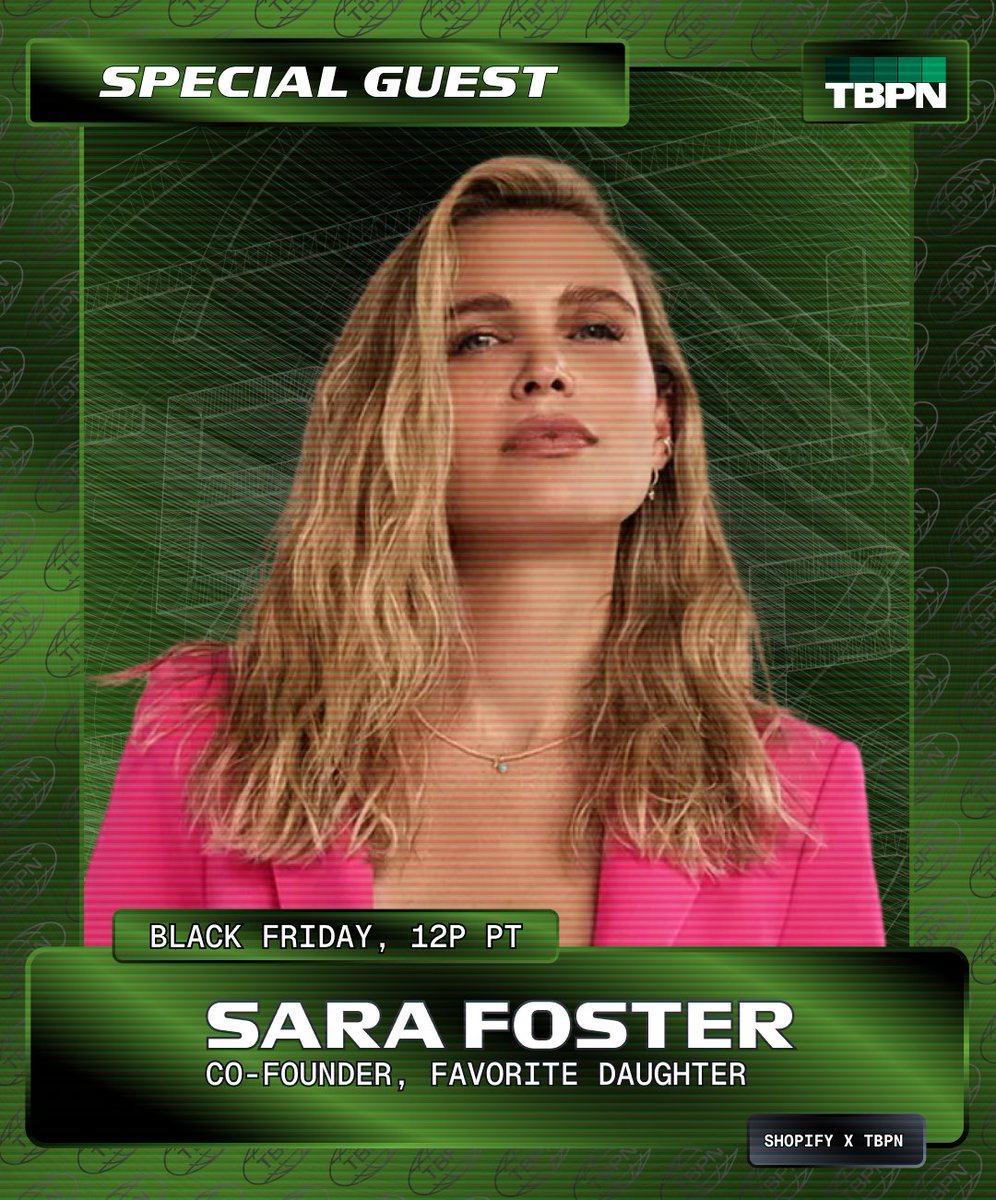 TODAY: We’re back at 11a PT for a special Black Friday episode with a dozen of @Shopify’s top merchants and execs. See you there 🛍️ https://t.co/1k73shOUnF